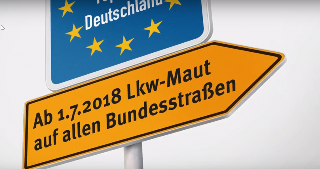 Lkw-Maut: neue  Kontrollsäulen auf Bundesstraßen