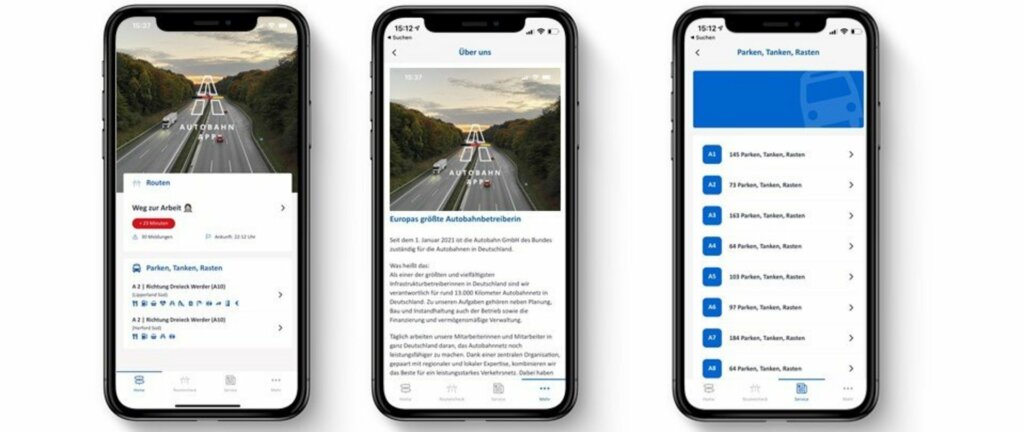 Neue Autobahn App des Bundes informiert über LKW-Parkplätze und den aktuellen Verkehr