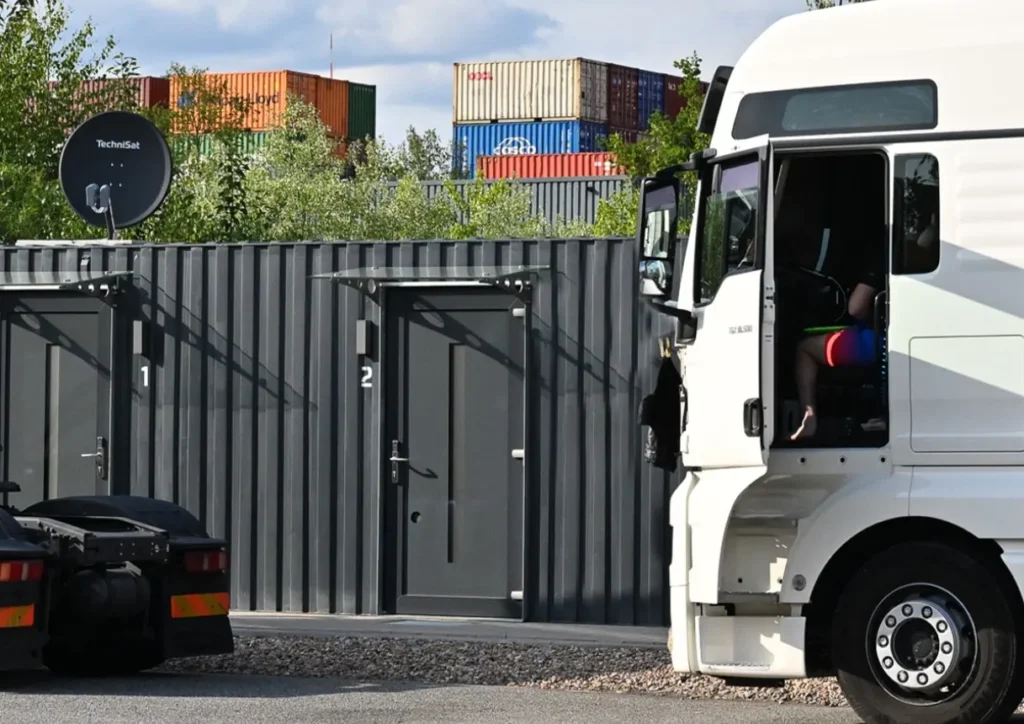 Drivers offered container sleep pods at logistics centre