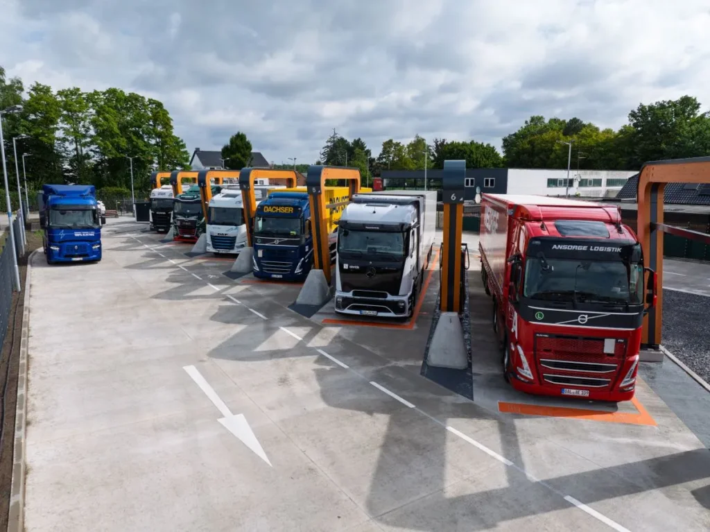 New electric truck charging hubs along TEN-T corridors