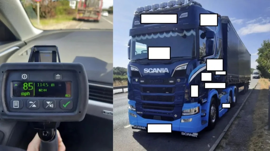 44-tonne HGV clocked at 85mph in North Wales. Police announce increased traffic checks